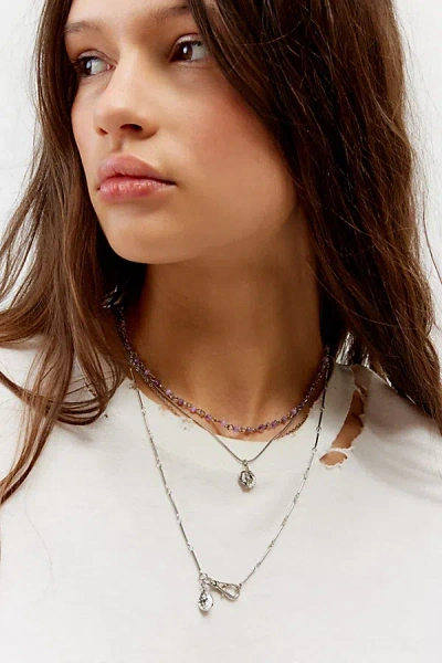 Urban Outfitters Kayla Layering Necklace Set In Silver, Women's At  In Metallic