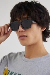 Urban Outfitters Keegan Square Sunglasses In Black, Men's At  In Black