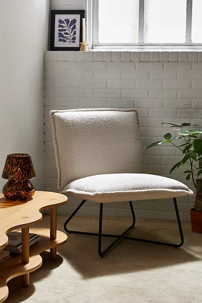 Urban Outfitters Kendall Fleece Lounge Chair In Ivory At