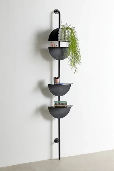 Urban Outfitters Kiera Adjustable Steel Wall-mounted Shelf In Black At