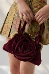 Urban Outfitters Kimchi Blue Rose Velvet Kisslock Bag In Wine, Women's At  In Burgundy