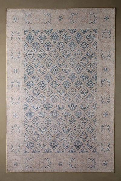Urban Outfitters Kimmie Floral Printed Rug In Blue At  In Brown