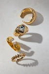 Urban Outfitters Kit Heart Rhinestone Ring Set In Gold, Women's At  In Gold
