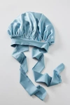 Urban Outfitters Kitsch Adjustable Oversized Satin Bonnet In Light Blue At