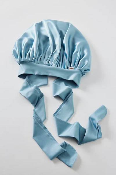 Urban Outfitters Kitsch Adjustable Oversized Satin Bonnet In Light Blue At