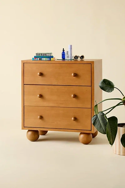 Urban Outfitters Knox 3-drawer Wood Dresser In Acorn At