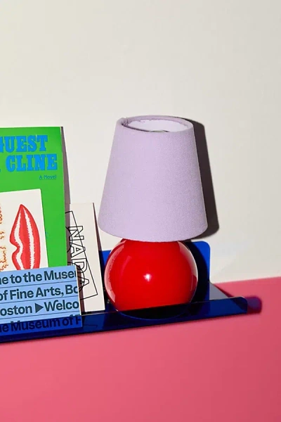 Urban Outfitters Kodhi Mini Table Lamp In Lavendar Shade/red Base At