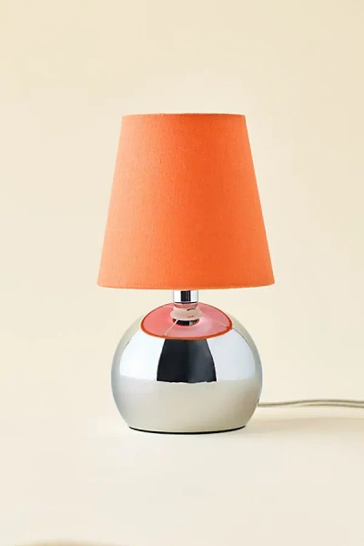 Urban Outfitters Kodhi Mini Table Lamp In Orange Shade/chrome Base At