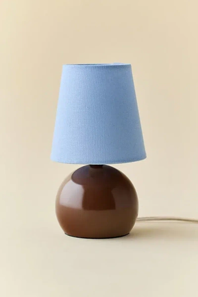 Urban Outfitters Kodhi Mini Table Lamp In Sky Blue Shade/brown Base At