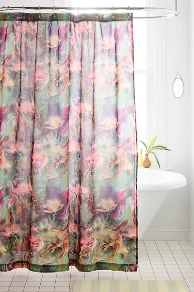 Urban Outfitters Koi Fish Patterned Shower Curtain At  In Multi