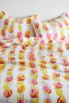 Urban Outfitters Kristen Tulip Floral Duvet Set In Peach At  In White