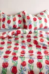 Urban Outfitters Kristen Tulip Floral Duvet Set In Red At
