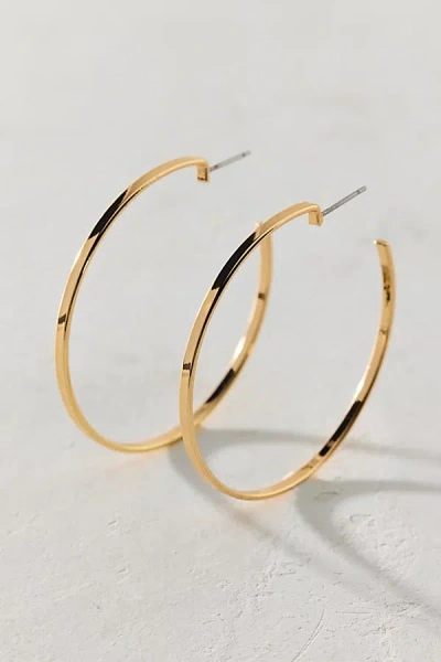 Urban Outfitters L Train Essential Skinny Hoop Earring In Gold, Women's At