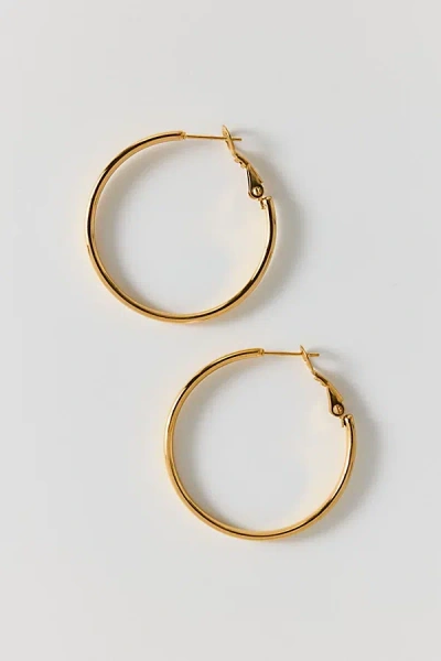 Urban Outfitters L Train Waterproof Medium Hoop Earrings In Gold, Women's At  In Neutral