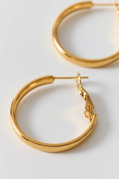 Urban Outfitters L Train Waterproof Small Hoop Earrings In Gold, Women's At