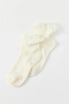 Urban Outfitters Lace Ruffle Pointelle Ankle Sock In Ivory, Women's At  In Ivory