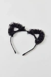 Urban Outfitters Lacey Bow Cat Ears Headband In Black, Women's At  In Black