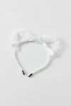 Urban Outfitters Lacey Bow Cat Ears Headband In White, Women's At