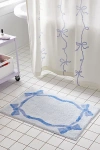 Urban Outfitters Lacey Bows Bath Mat In Blue At