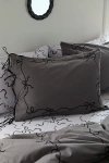 Urban Outfitters Lacey Bows Sham Set In Charcoal At  In Multi