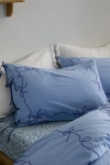 Urban Outfitters Lacey Bows Sham Set In Hydrangea At  In Blue