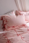 Urban Outfitters Lacey Bows Sham Set In Red At  In Multi