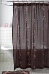 Urban Outfitters Lacey Bows Shower Curtain In Brown At