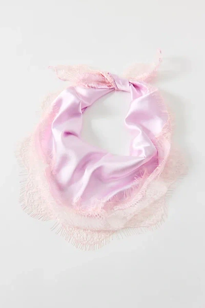 Urban Outfitters Lacey Satin Headscarf In Lilac, Women's At  In Neutral