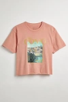 URBAN OUTFITTERS LAKE COMO CROPPED TEE IN PEACH, MEN'S AT URBAN OUTFITTERS