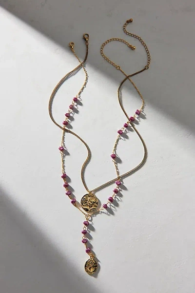 Urban Outfitters Lana Beaded Chain Layering Necklace Set In Gold, Women's At