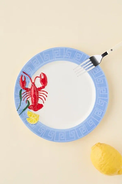 Urban Outfitters Lana Sculpted Ceramic Dinner Plate In Lobster At  In Multi