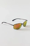 Urban Outfitters Lang Rectangle Reflective Sunglasses In Red, Men's At  In Red