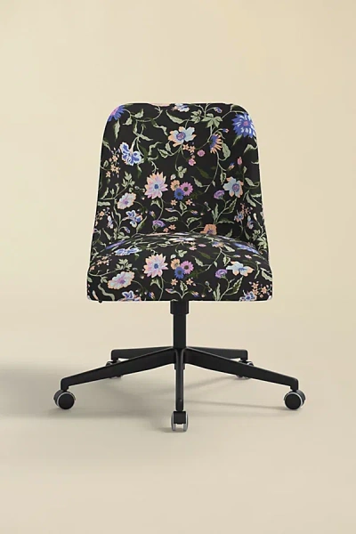 Urban Outfitters Lanney Checkered Adjustable Swivel Desk Chair In Black At