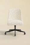 Urban Outfitters Lanney Checkered Adjustable Swivel Desk Chair In Ivory Combo At  In White