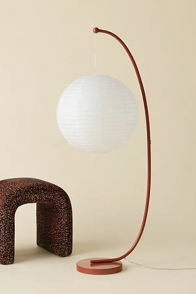 Urban Outfitters Lantern Stand Floor Lamp In Burnt Orange At  In Multi