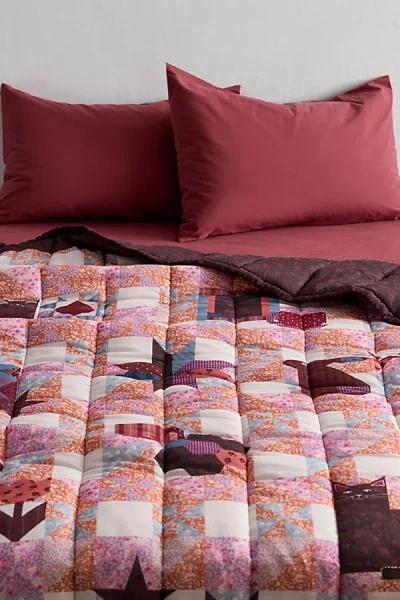 Urban Outfitters Laura Patchwork Icon Quilt In Pink At  In Multi