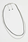 Urban Outfitters Snake Chain Stainless Steel Layered Necklace Set In Silver, Men's At  In Silver