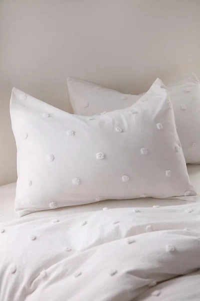 Urban Outfitters Layla Tufted Dot Sham Set In White At