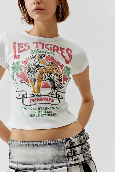 Urban Outfitters Le Tigres Baby Tee In White, Women's At