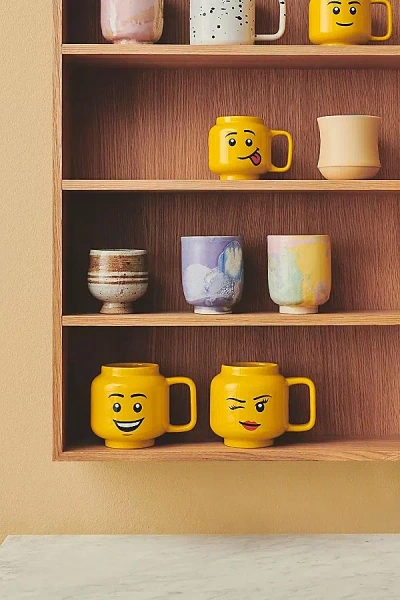Urban Outfitters Lego Head Large 18oz Ceramic Mug In Wink At  In Yellow