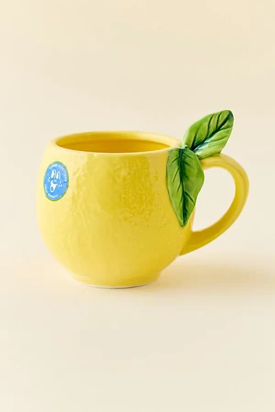 Urban Outfitters Lemon Produce Ceramic Mug In Lemon At
