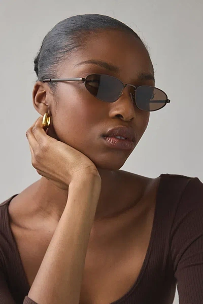 Urban Outfitters Lenny Oval Sunglasses In Brown, Women's At