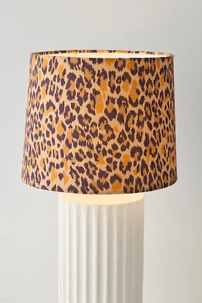Urban Outfitters Leopard Drum Lamp Shade In Leopard At  In Orange