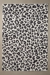 Urban Outfitters Leopard Printed Rug In Dark Grey At  In Black