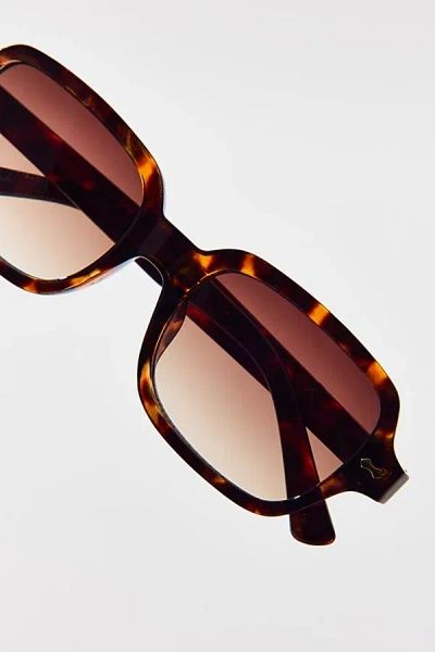 Urban Outfitters Leslie Square Sunglasses In Brown, Women's At