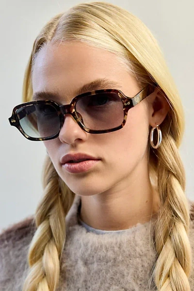 Urban Outfitters Leslie Square Sunglasses In Green, Women's At