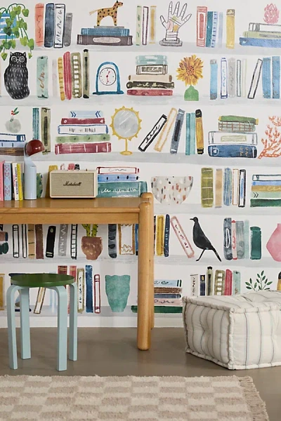 Urban Outfitters Library Removable Wall Mural At