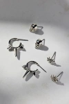 Urban Outfitters Lilith Spiked Silver Earring Set In Silver, Women's At  In Metallic