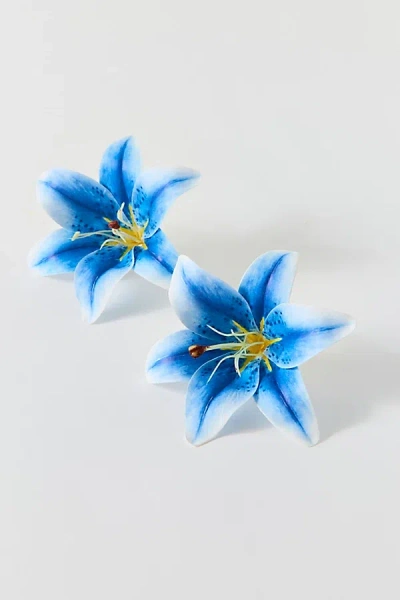 Urban Outfitters Lily Extra Large Flower Hair Clip Set In Blue, Women's At