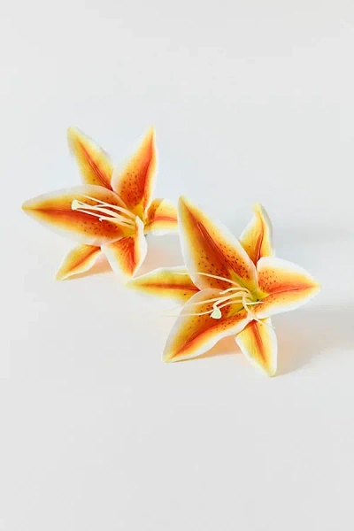 Urban Outfitters Lily Extra Large Flower Hair Clip Set In Orange, Women's At